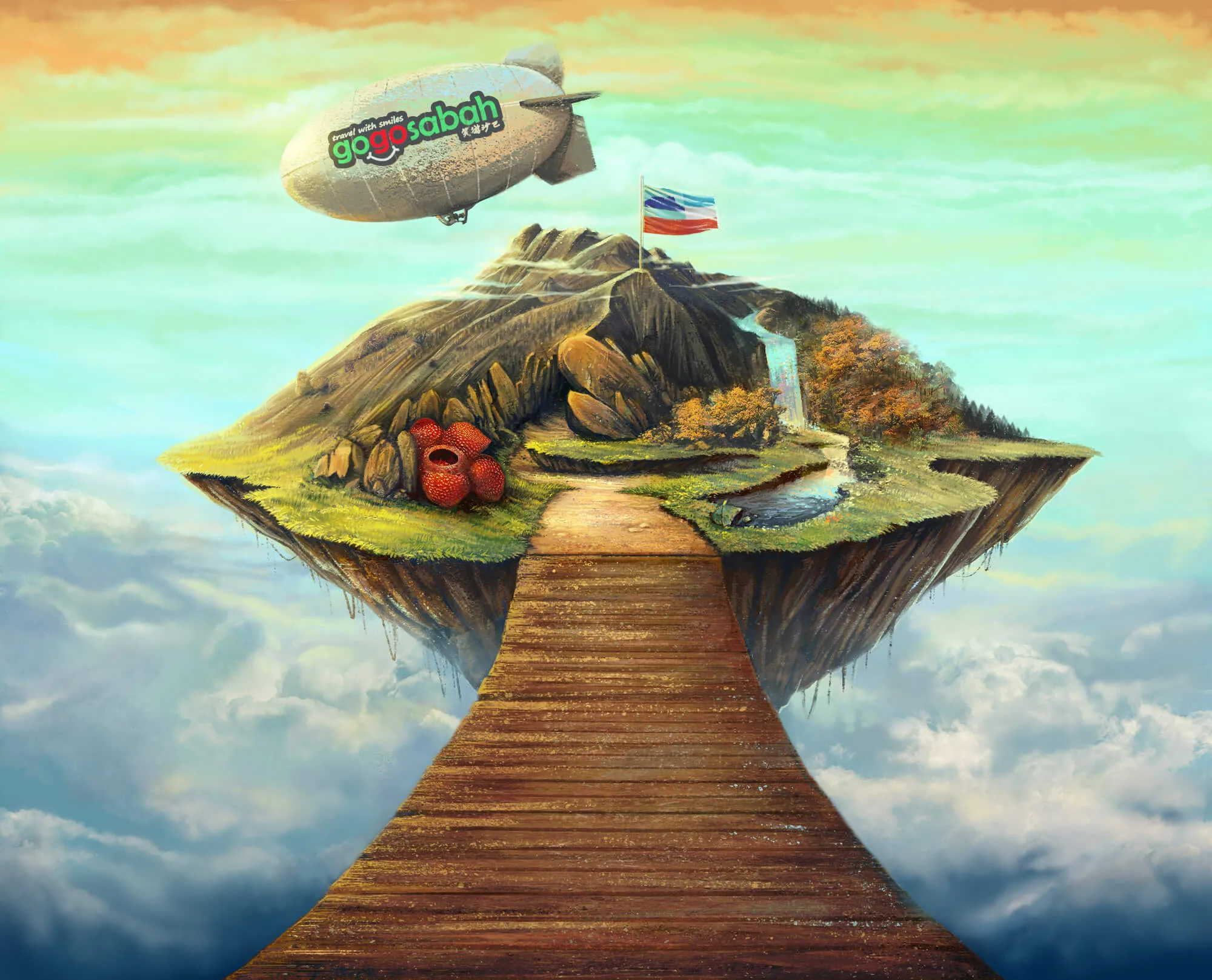 GoGoSabah: Wall Painting Concept Art, digital artwork