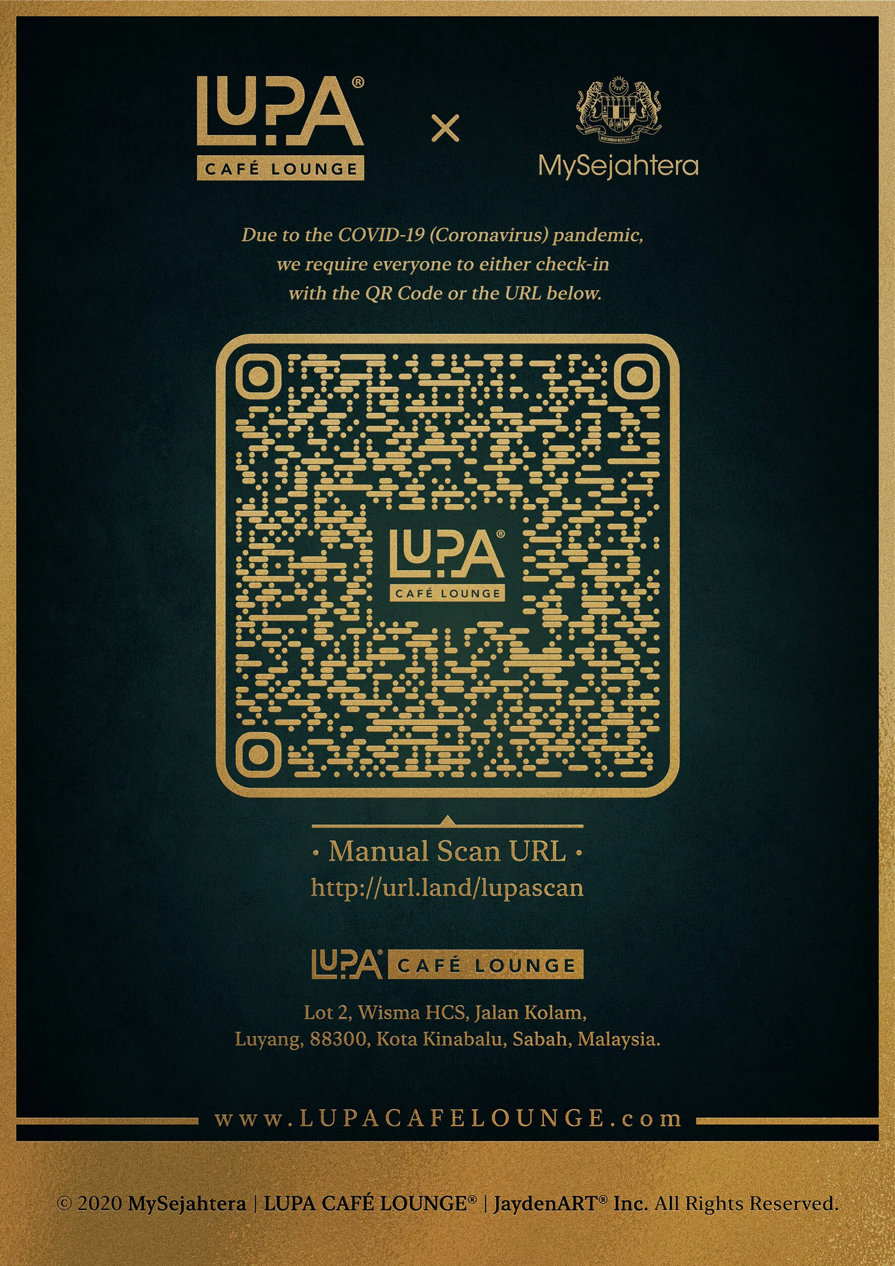LUPA CAFÉ LOUNGE X MySejahtera, graphic design