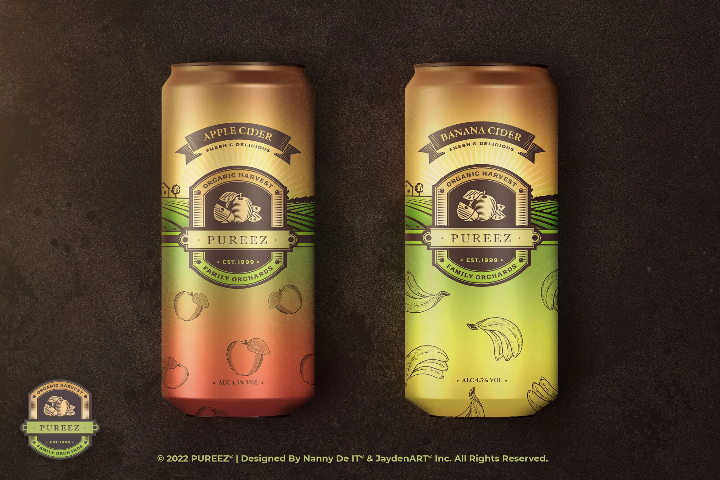 PUREEZ: Can Drinks Package Design, graphic design