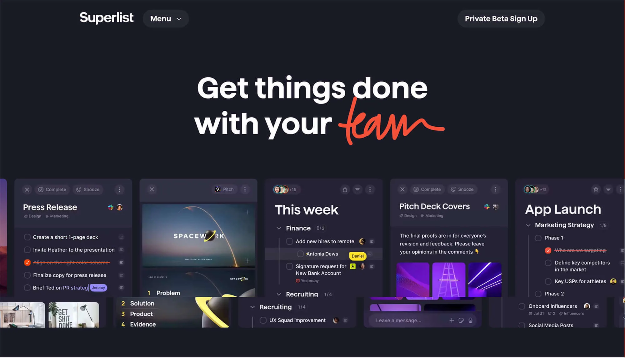 Superlist, graphic design